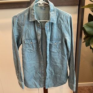 Topshop Denim Chambray Button up shirt